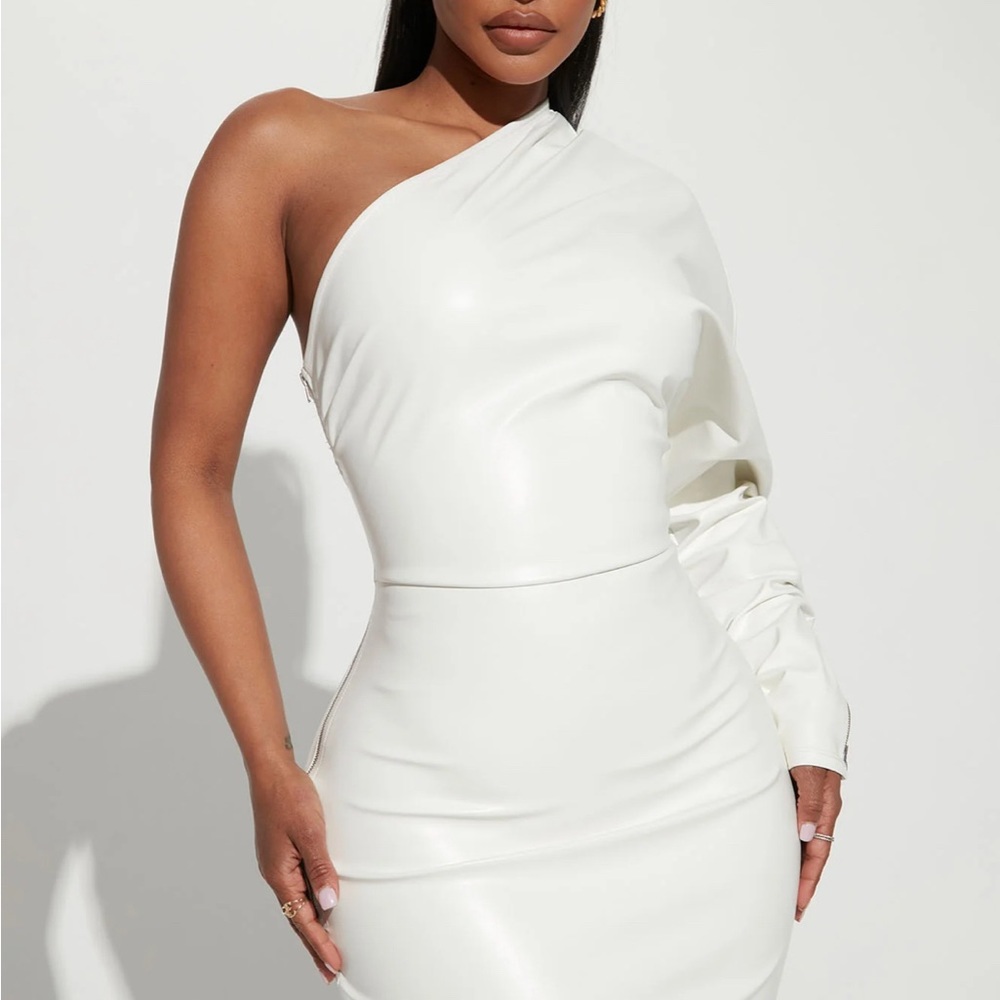 White Pleather Maxi Show stopper